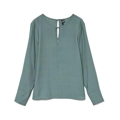 VERO MODA Damen Vmsonja Ls Top WVN Ga Langarmbluse, Balsam Green, Medium VERO MODA Damen Vmsonja Ls Top WVN Ga Langarmbluse, Balsam Green, Medium