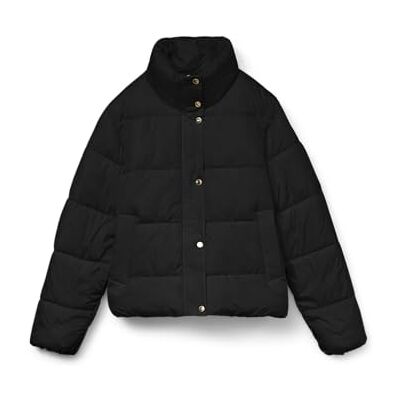 VERO MODA Damen Vmmaggy Short Jacket Ga Boo Steppjacke, Black, L VERO MODA Damen Vmmaggy Short Jacket Ga Boo Steppjacke, Black, L