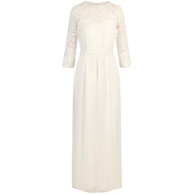 Apart Abendoverall mit Spitzentop und weitem Bein, Creme, 36 Apart Abendoverall mit Spitzentop und weitem Bein, Creme, 36