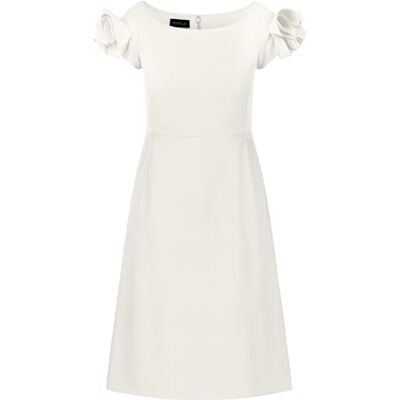 Apart Damen Cocktailkleid, Elegantes kurzärmeliges A-Linien-Kleid, Rosettenschulterdetail, Partykleid mit weitem Ausschnitt, formelles Abendoutfit, Figurbetontes Midikleid Apart Damen Cocktailkleid, Elegantes kurzärmeliges A-Linien-Kleid, Rosettenschulterdetail, Partykleid mit weitem Ausschnitt, formelles Abendoutfit, Figurbetontes Midikleid
