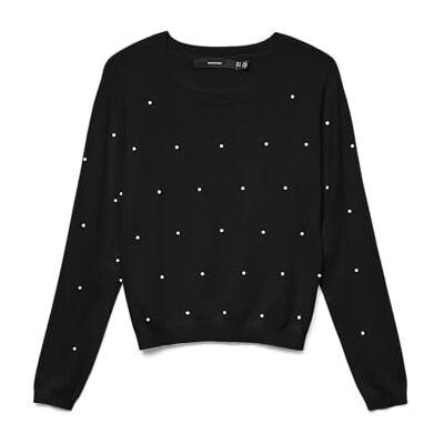 VERO MODA Vmglory Pearl Ls O-Neck Pullover Boo VERO MODA Vmglory Pearl Ls O-Neck Pullover Boo