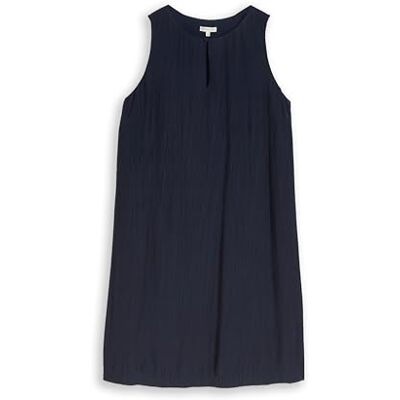 TOM TAILOR Damen 1049878 Crêpe Mini-Kleid in Knitter-Optik TOM TAILOR Damen 1049878 Crêpe Mini-Kleid in Knitter-Optik