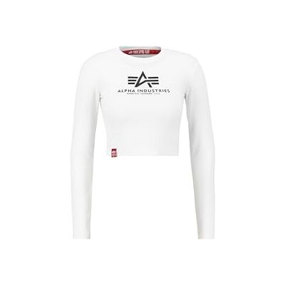Alpha Damen Basic Cropped LS, White, M Alpha Damen Basic Cropped LS, White, M