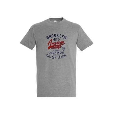 AMERICAN COLLEGE USA , T-Shirt, Polo, Shirt, Herren, Damen, Hemd, Sweatshirt, Lässig, Sportlich, Bedruckt, Bekleidung, Unisex, Manner, Frauen, Modell AC208 Grau, L AMERICAN COLLEGE USA , T-Shirt, Polo, Shirt, Herren, Damen, Hemd, Sweatshirt, Lässig, Sportlich, Bedruckt, Bekleidung, Unisex, Manner, Frauen, Modell AC208 Grau, L