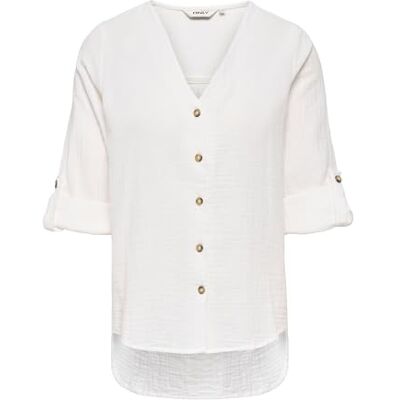 ONLY Onlthyra Life V-Neck L/S Shirt Noos WVN ONLY Onlthyra Life V-Neck L/S Shirt Noos WVN