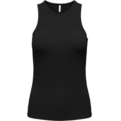 ONLY T-Shirts und Tops Damen Orange Chiffon 15289847, Schwarz, Medium ONLY T-Shirts und Tops Damen Orange Chiffon 15289847, Schwarz, Medium