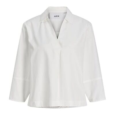 JJXX Damen Jxcaro Poplin Ls Blouse WVN, Blanc De Blanc, Small JJXX Damen Jxcaro Poplin Ls Blouse WVN, Blanc De Blanc, Small