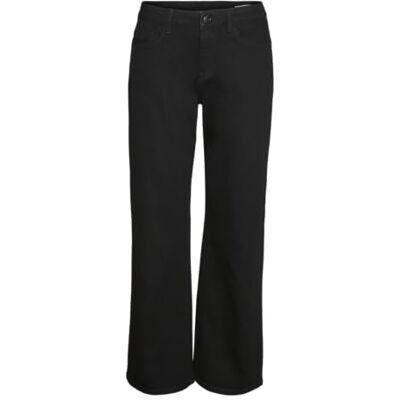 VERO MODA Damen Vmelly Mr Wide Jeans Blk Noos Jeanshose, Black/Detail:VI1110, S / 32L VERO MODA Damen Vmelly Mr Wide Jeans Blk Noos Jeanshose, Black/Detail:VI1110, S / 32L