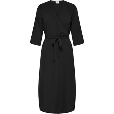 JDY Damen lion 3/4 Wrap Dress Wvn Noos Wickelkleid, Schwarz, 36 EU JDY Damen lion 3/4 Wrap Dress Wvn Noos Wickelkleid, Schwarz, 36 EU
