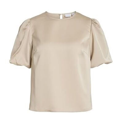 Vila - Modell: viEllette 2/4 Satin Puff Top - Grau Bluse Vila - Modell: viEllette 2/4 Satin Puff Top - Grau Bluse