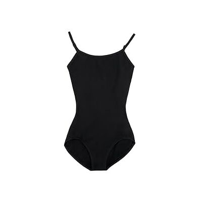 Capezio Damen Klassischer Turnanzug aus Baumwolle mit Verstellbaren Trägern Gymnastikanzug, Schwarz, XS Capezio Damen Klassischer Turnanzug aus Baumwolle mit Verstellbaren Trägern Gymnastikanzug, Schwarz, XS