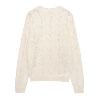 Mavi Damen Crew Neck Sweater Pullover, Antique White, L Mavi Damen Crew Neck Sweater Pullover, Antique White, L
