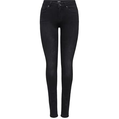 ONLY Damen Onlblush Life Mid Sk DNM Rea1099 Noos, Black Denim 1, M ONLY Damen Onlblush Life Mid Sk DNM Rea1099 Noos, Black Denim 1, M