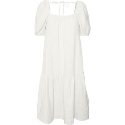 VERO MODA Damen Vmnatali Nia 2/4 Blk Dress WVN Kleid, Snow White, XS EU VERO MODA Damen Vmnatali Nia 2/4 Blk Dress WVN Kleid, Snow White, XS EU