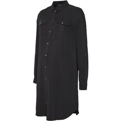 VERO MODA Damen VMSILLA LS Short Dress Blck GA NOOS 10206339, Black, XS VERO MODA Damen VMSILLA LS Short Dress Blck GA NOOS 10206339, Black, XS