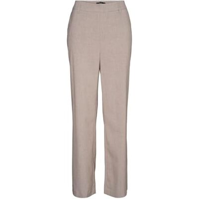 VERO MODA Damen Vmmaya Goody Mw Straight Tailor PNT Noos Hose, Silver Mink, SW x 34L VERO MODA Damen Vmmaya Goody Mw Straight Tailor PNT Noos Hose, Silver Mink, SW x 34L