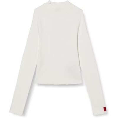 Boss HUGO Damen Sanduz Knitted_Sweater, Natural102, L EU Boss HUGO Damen Sanduz Knitted_Sweater, Natural102, L EU