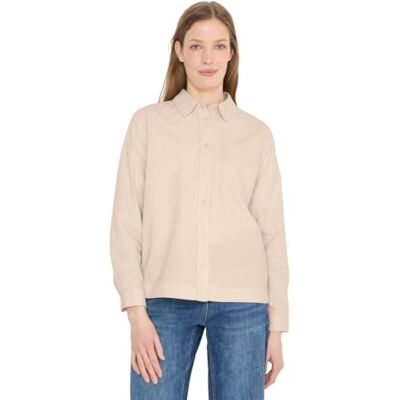 Cecil Hemdbluse in Unifarbe Pearl beige XL Cecil Hemdbluse in Unifarbe Pearl beige XL