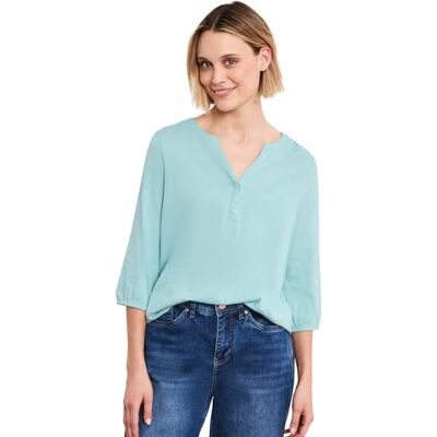 Street One 3/4-Arm Shirt mit Split Neck und Knöpfen Misty Mint 44 Street One 3/4-Arm Shirt mit Split Neck und Knöpfen Misty Mint 44