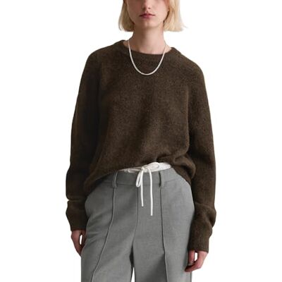 Marc O' Polo Marc OߴPolo Denim Damen Pullover mit Rundhalsausschnitt Relaxed Fit, Braun (Black Espresso), XS Marc O' Polo Marc OߴPolo Denim Damen Pullover mit Rundhalsausschnitt Relaxed Fit, Braun (Black Espresso), XS