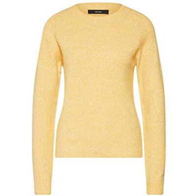 VERO MODA NOS Damen VMDOFFY LS O-Neck Blouse NOOS Pullover, per Pack Gelb (Spicy Mustard Detail: Melange), 36 (Herstellergröße: S) VERO MODA NOS Damen VMDOFFY LS O-Neck Blouse NOOS Pullover, per Pack Gelb (Spicy Mustard Detail: Melange), 36 (Herstellergröße: S)