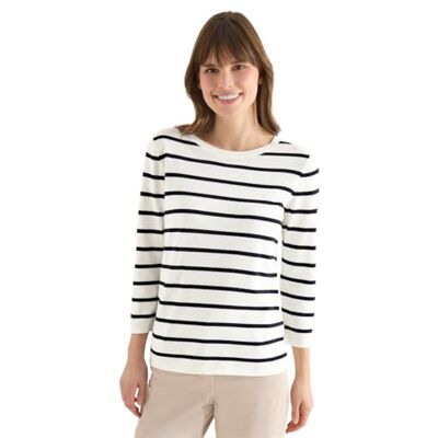 Cecil Gestreifter Pullover Vanilla White L Cecil Gestreifter Pullover Vanilla White L