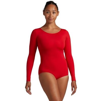 Capezio Womens Team Basics Adult Long Sleeve Leotard (TB135) -RED -S Capezio Womens Team Basics Adult Long Sleeve Leotard (TB135) -RED -S