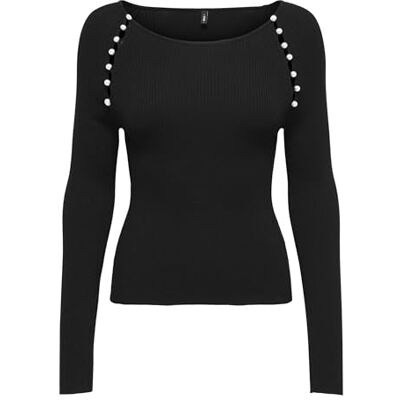 ONLY Onlmeddi Ls Pearl Rib Wide O-Neck Cc KNT ONLY Onlmeddi Ls Pearl Rib Wide O-Neck Cc KNT