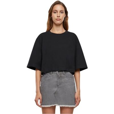 Urban Classics Damen T-Shirt Ladies Heavy Organic Oversized Cropped Tee, Crop T-Shirt für Frauen, Halbarm, Bio-Baumwolle, erhältlich in Größen XS 5XL Urban Classics Damen T-Shirt Ladies Heavy Organic Oversized Cropped Tee, Crop T-Shirt für Frauen, Halbarm, Bio-Baumwolle, erhältlich in Größen XS 5XL