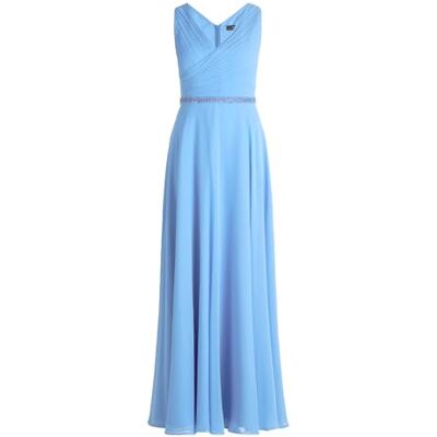 Vera Mont Damen Abendkleid mit Plissee 42, Paris Blue Vera Mont Damen Abendkleid mit Plissee 42, Paris Blue