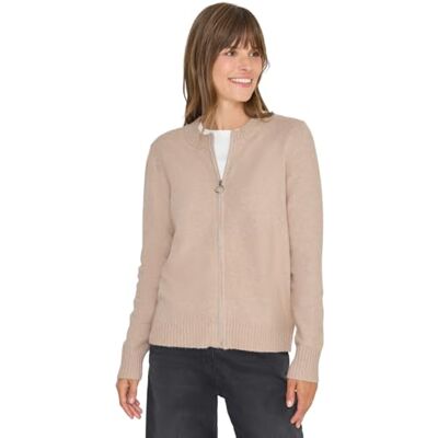 Cecil Cardigan mit Zipper Sandalwood beige Melange XXL Cecil Cardigan mit Zipper Sandalwood beige Melange XXL
