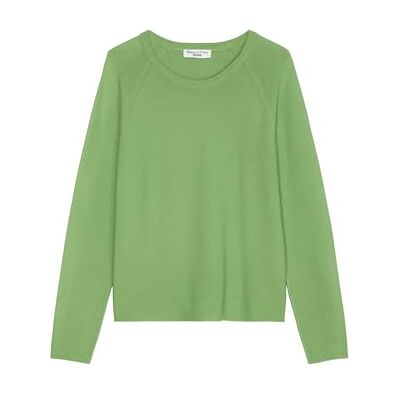 Marc O' Polo Denim Damen Pullover aus Bio-Baumwolle mit Rundhalsausschnitt, Grün (Herbal Garden), XS Marc O' Polo Denim Damen Pullover aus Bio-Baumwolle mit Rundhalsausschnitt, Grün (Herbal Garden), XS
