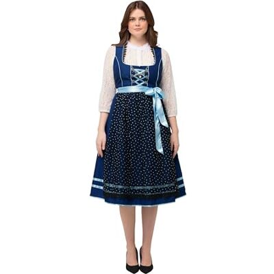 Ulla Popken Damen große Größen Übergrößen Plus Size Dirndl, Herzen, Zierkette, Carree-Ausschnitt, ärmellos Marine 58 831733755-58 Ulla Popken Damen große Größen Übergrößen Plus Size Dirndl, Herzen, Zierkette, Carree-Ausschnitt, ärmellos Marine 58 831733755-58