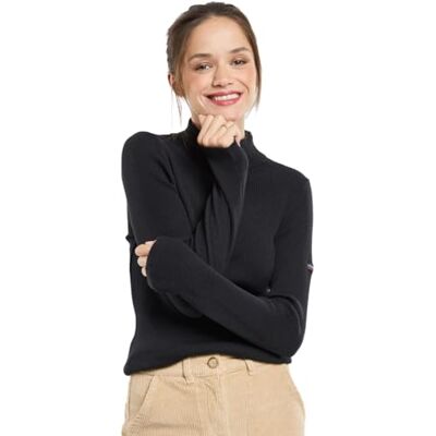Armor Pullover Damen, COMBOURG, aus Merinowolle, Stehkragen, Komfortschnitt Armor Pullover Damen, COMBOURG, aus Merinowolle, Stehkragen, Komfortschnitt