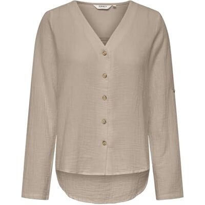 ONLY Onlthyra Life V-Neck L/S Shirt Noos WVN ONLY Onlthyra Life V-Neck L/S Shirt Noos WVN