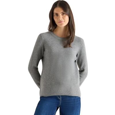 Cecil Pullover mit Strukturdetails Sporty Grey Melange XXL Cecil Pullover mit Strukturdetails Sporty Grey Melange XXL
