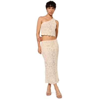 ONLY Onlalberte One Shoulder Short Top WVN ONLY Onlalberte One Shoulder Short Top WVN