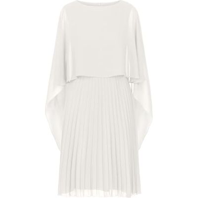 Apart Damen Cocktailkleid mit Chiffon-Umhang, Plissiertes Midikleid, kurzes Hochzeitsgastkleid, ärmelloses formelles Kleid, fließendes Abendkleid, Partykleidung & Outfit für besondere Anlässe Apart Damen Cocktailkleid mit Chiffon-Umhang, Plissiertes Midikleid, kurzes Hochzeitsgastkleid, ärmelloses formelles Kleid, fließendes Abendkleid, Partykleidung & Outfit für besondere Anlässe