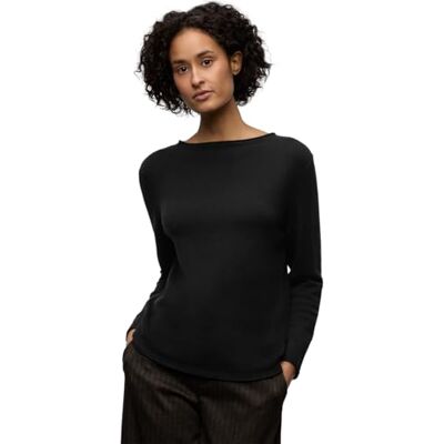Street One Pullover mit gerolltem Saum Black 34 Street One Pullover mit gerolltem Saum Black 34