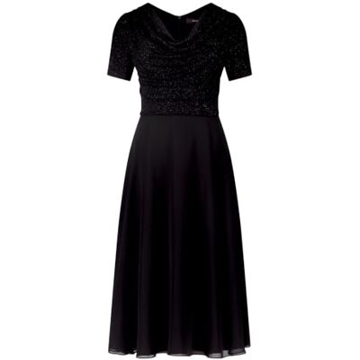 Vera Mont Damen Cocktailkleid im Glitzer-Look 48, Patch Black/Black Vera Mont Damen Cocktailkleid im Glitzer-Look 48, Patch Black/Black