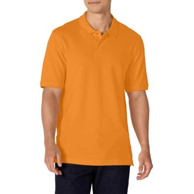 Amazon Herren Regular-Fit-Poloshirt Aus Baumwollpiqué (füllig und groß), Apricot-orange, 3XL Amazon Herren Regular-Fit-Poloshirt Aus Baumwollpiqué (füllig und groß), Apricot-orange, 3XL