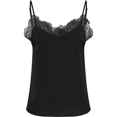 ONLY Damen Onlelley Fr Lace Singlet Cs Ptm, Black, Large ONLY Damen Onlelley Fr Lace Singlet Cs Ptm, Black, Large
