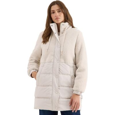 Cecil Teddy Mantel mit Strukturmix teddy vanilla white L Cecil Teddy Mantel mit Strukturmix teddy vanilla white L