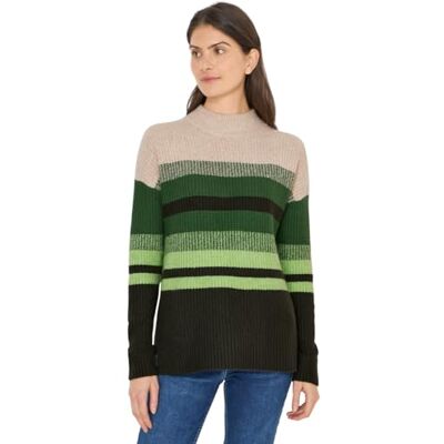 Cecil Gestreifter Mouliné Pullover raw Khaki M Cecil Gestreifter Mouliné Pullover raw Khaki M