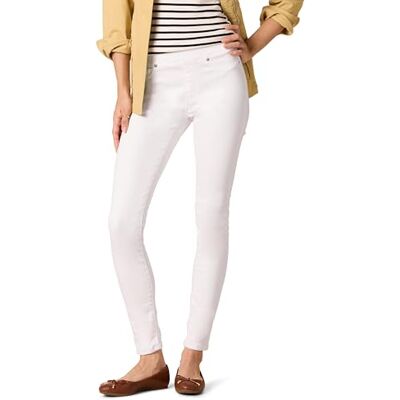 Amazon Damen Stretch-Schlupf-Jeggings mit mittlerer Leibhöhe Auslaufmodell, Weiß, 42 Lang Amazon Damen Stretch-Schlupf-Jeggings mit mittlerer Leibhöhe Auslaufmodell, Weiß, 42 Lang