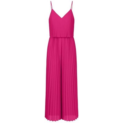 Apart Damen Plissee-Overall, 2-in-1-Look, Overall mit weitem Bein, rückenfreies Outfit mit V-Ausschnitt, ärmelloses Kleid, geflochtene Spaghettiträger mit Perle, Kleidung für Hochzeitsgäste Apart Damen Plissee-Overall, 2-in-1-Look, Overall mit weitem Bein, rückenfreies Outfit mit V-Ausschnitt, ärmelloses Kleid, geflochtene Spaghettiträger mit Perle, Kleidung für Hochzeitsgäste
