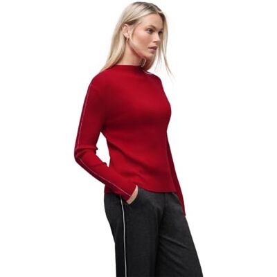 Street One Pullover in Rippstruktur Racing red 46 Street One Pullover in Rippstruktur Racing red 46