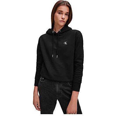 Calvin Damen Sweatshirt Ck Embroidery mit Kapuze, Schwarz (Ck Black), XXS Calvin Damen Sweatshirt Ck Embroidery mit Kapuze, Schwarz (Ck Black), XXS