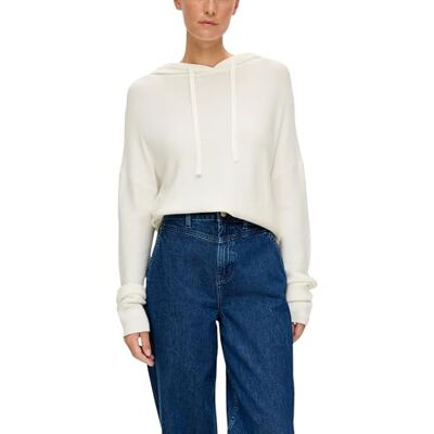 S. Oliver Damen Pullover mit Kapuze White 44 S. Oliver Damen Pullover mit Kapuze White 44