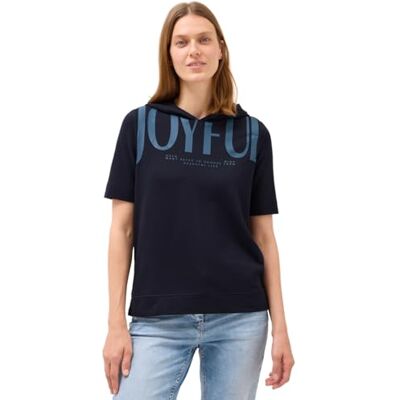 Cecil Kapuzenshirt mit Wording urban Dark Blue M Cecil Kapuzenshirt mit Wording urban Dark Blue M